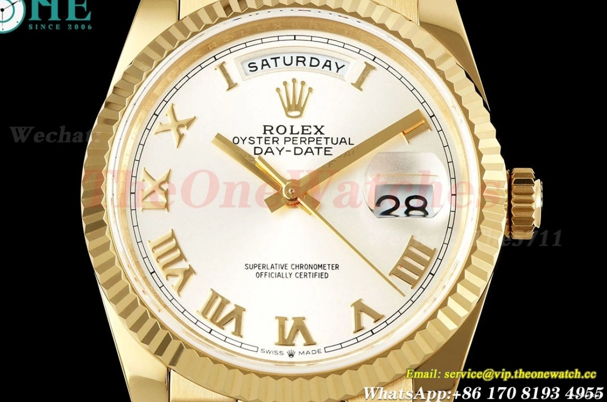 Weight) DayDate VR3255(Gain Rmn White YG QF 36mm YG V3 128238 0405